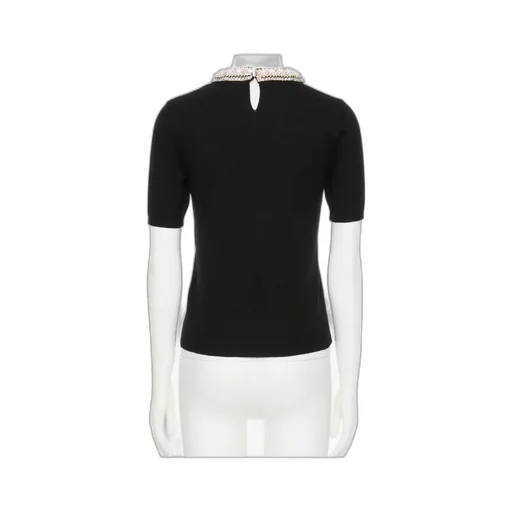 Embellished Crewneck Knitted Top