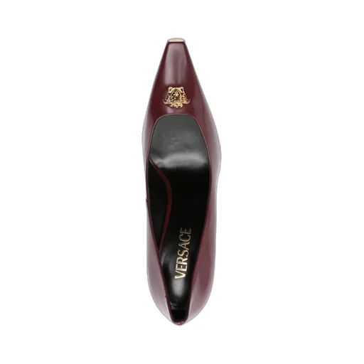 110Mm Medusa-Embellished Pointed-Toe Pumps