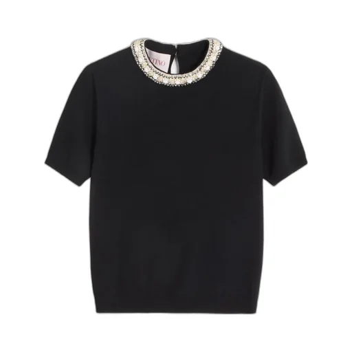 Embellished Crewneck Knitted Top
