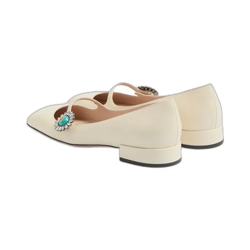 Preshows Embellished Square Toe Ballet Flats