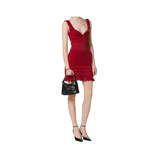 Ruffled Ribbed Dress