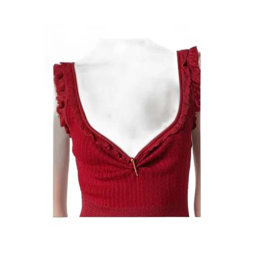 Ruffled Ribbed Dress