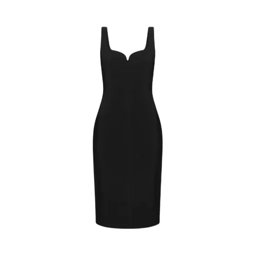 Sweetheart-Neckline Midi Dress
