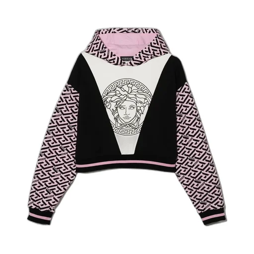 Medusa-Print Cotton Hoodie