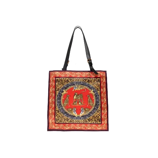 Animal-Print Baroque Tote Bag