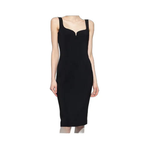 Sweetheart-Neckline Midi Dress