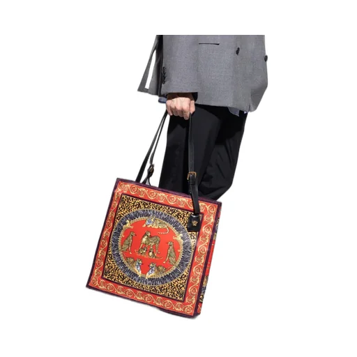 Animal-Print Baroque Tote Bag
