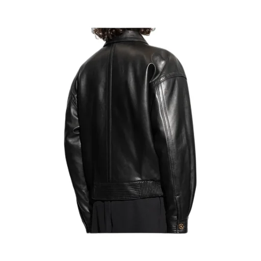 Flap-Pocket Leather Jacket