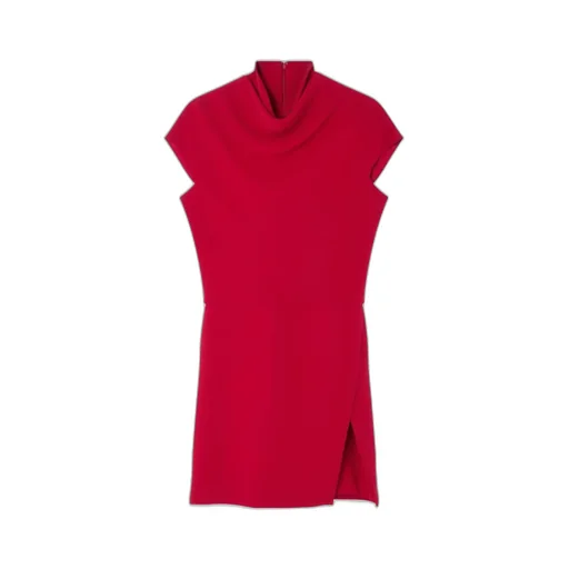 Draped Straight Hem Mini Dress