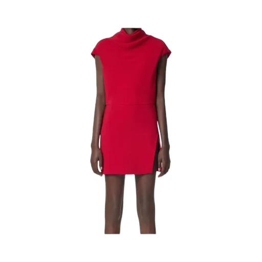 Draped Straight Hem Mini Dress