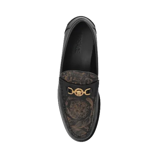 Medusa-Head Leather Loafers