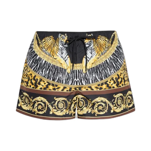 Tiger Baroque-Print Swim Shorts