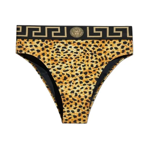 Greek-Key Leopard-Print Bikini Bottom