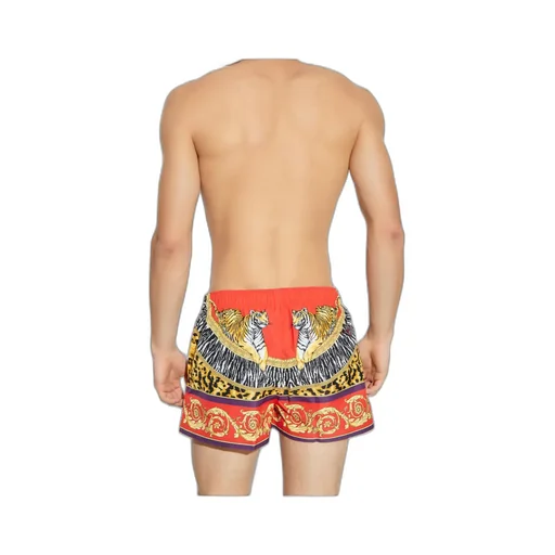 Tiger-Print Drawstring Swim Shorts