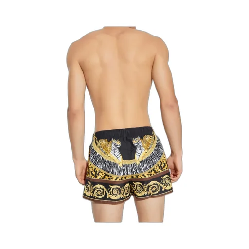 Tiger Baroque-Print Swim Shorts