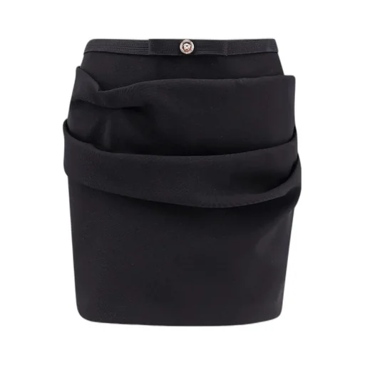 Bow-Detailed Draped Skirt