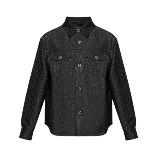Leopard-Print Long-Sleeve Shirt