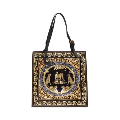 Animal-Print Baroque Tote Bag