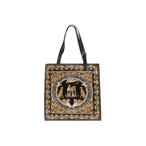 Animal-Print Baroque Tote Bag