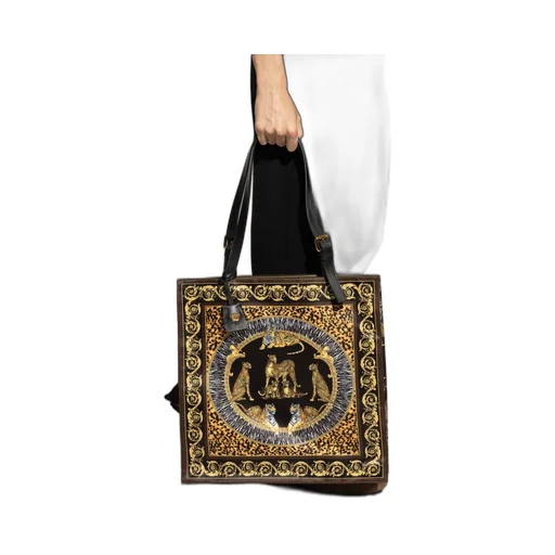 Animal-Print Baroque Tote Bag