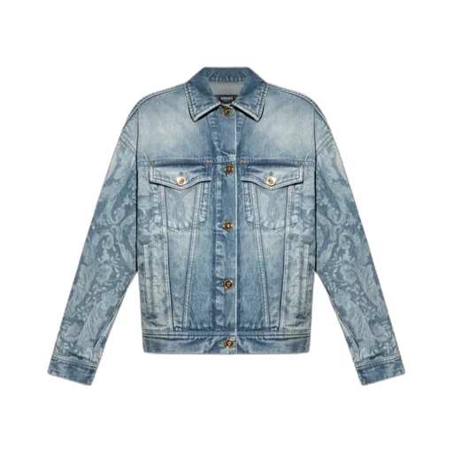 Floral-Print Denim Jacket