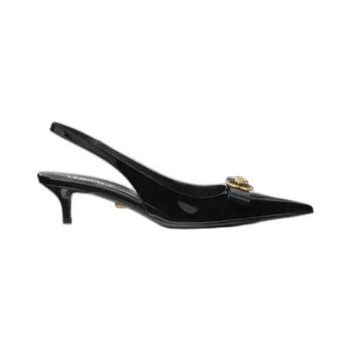 Gianni Ribbon Patent Slingback Pumps 45 Mm