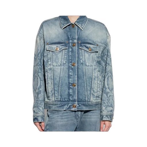 Floral-Print Denim Jacket