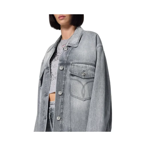 Logo-Appliqué Button-Up Denim Jacket