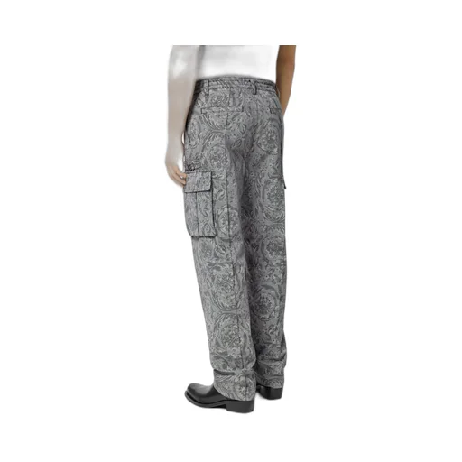 Barocco Jacquard Straight Leg Cargo Trousers