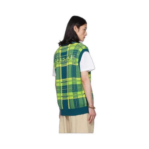 Checkered Knitted Vest