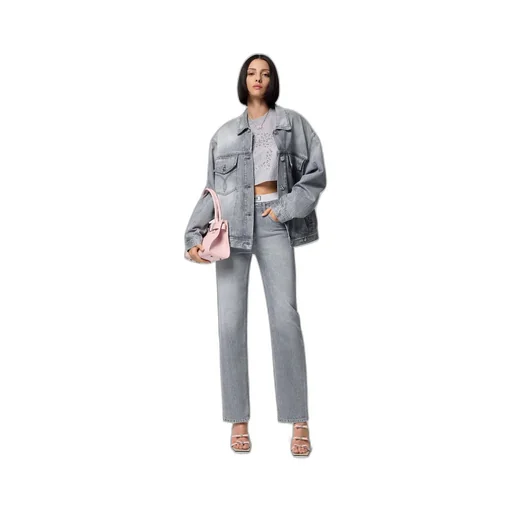 Logo-Appliqué Button-Up Denim Jacket
