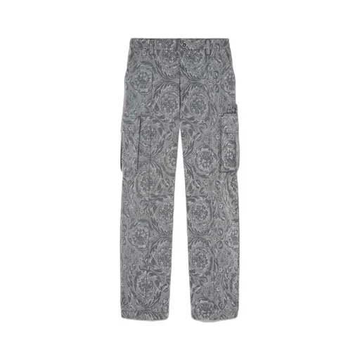 Barocco Jacquard Straight Leg Cargo Trousers