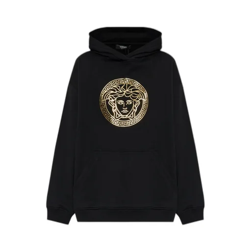Medusa-Printed Long-Sleeved Hoodie