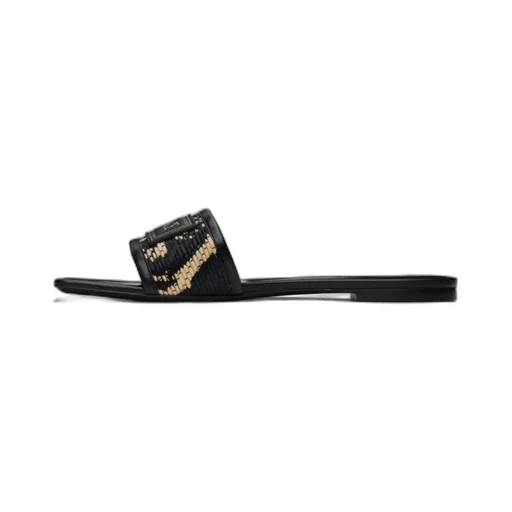 Theia Barocco Raffia Slides