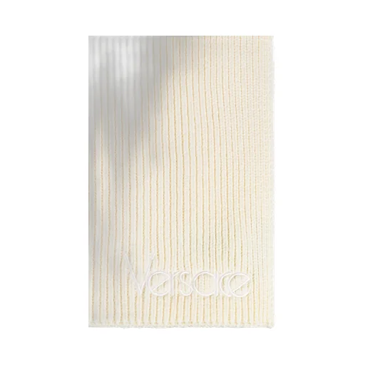 Logo-Embroidered Ribbed Scarf