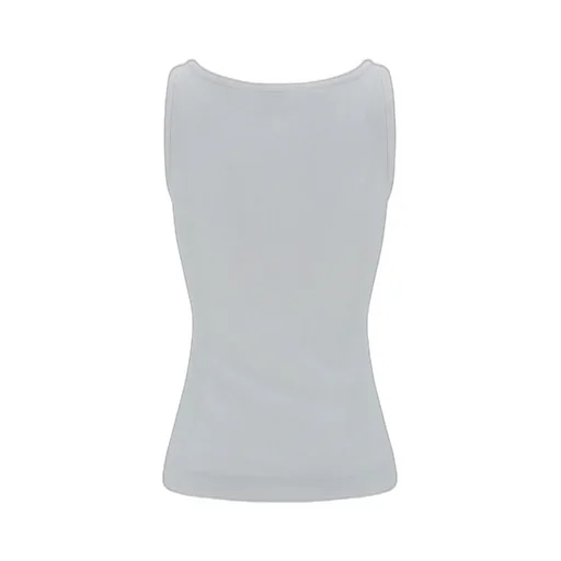 Square-Neck Ribbed Sleeveless Top
