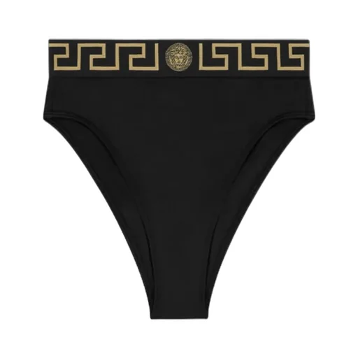 Greca Border High-Waist Bikini Briefs
