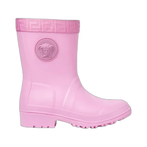 Greca Medusa Head Motif Rain Boots