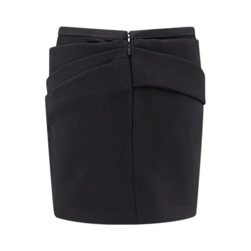 Bow-Detailed Draped Skirt