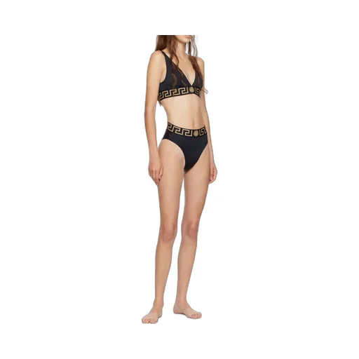 Greca Border High-Waist Bikini Briefs