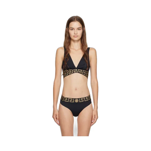 Greca-Detailed Layered Bikini Top