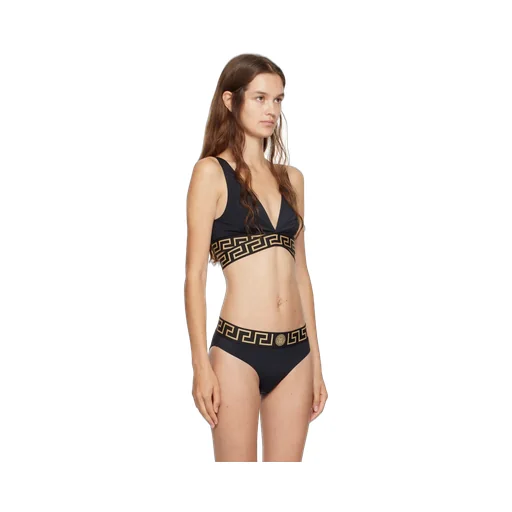 Greca-Detailed Layered Bikini Top