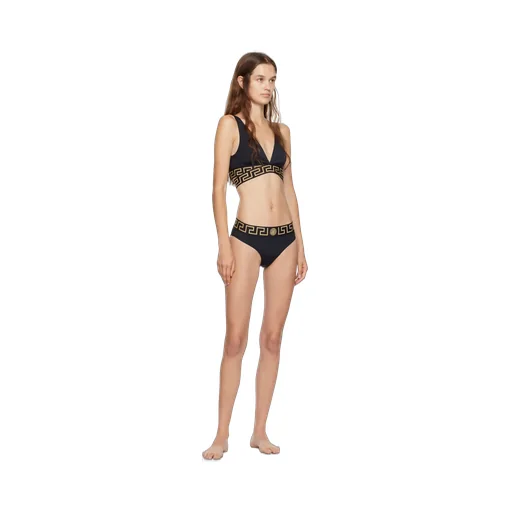 Greca-Detailed Layered Bikini Top