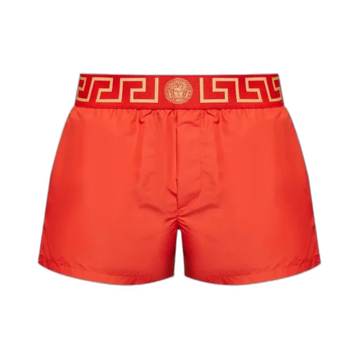 Greca Border Elasticated Waistband Swim Shorts