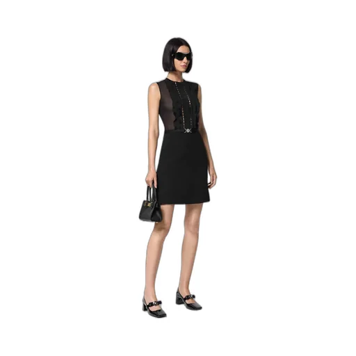 Sleeveless A-Line Georgette Mini Dress