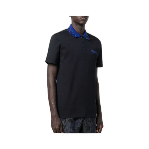 Intarsia Logo Short-Sleeved Polo Shirt
