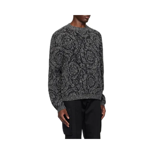 Barocco Jacquard Crewneck Tweed Jumper