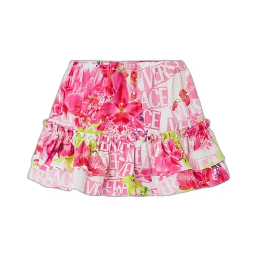 Logo Printed Ruffled Skirt