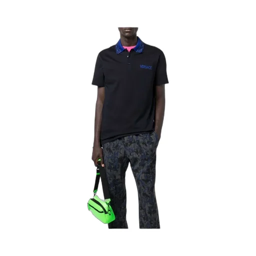 Intarsia Logo Short-Sleeved Polo Shirt