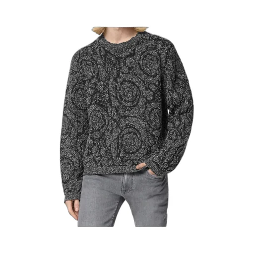 Barocco Jacquard Crewneck Tweed Jumper